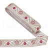Polyester Flower Embroidery Lace Trim OCOR-WH0090-93-1