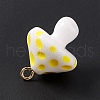 Opaque Resin Pendants RESI-G057-01E-4