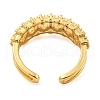 Brass Micro Pave Cubic Zirconia Open Finger Ring RJEW-C069-03G-3