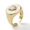 Brass Micro Pave Clear Cubic Zirconia Cuff Rings RJEW-O043-01G-3