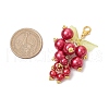 3Pcs 3 Colors Grape Acrylic Pendant Decorations HJEW-JM02578-3