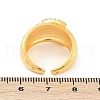 Brass Micro Pave Clear Cubic Zirconia Open Cuff Rings for Women RJEW-R011-03G-02-5