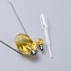 Natural Gemstone Perfume Bottle Pendant Necklaces NJEW-F251-11P-5