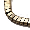 2-Hole Electroplated Synthetic Non-magnetic Hematite Beads Strands G-L613-A01-01D-2