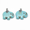 Synthetic Turquoise Pendants G-S334-063A-01-2