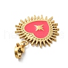304 Stainless Steel Enamel Pendant Decoration STAS-L283-41G-3
