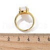 Hexagon Natural Howlite Finger Rings RJEW-B113-02G-02-3