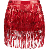 Polyester with Glitter Waist Belt with Curb Chains AJEW-WH0166-70B-1