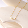 Elegant Stainless Steel & Imitation Pearl Star Pendant Necklaces for Women FW5456-4