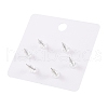 6 Pcs Brass Mirco Pave Clear Cubic Zirconia Ear Studs EJEW-S218-01P-03-2
