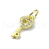 Brass Micro Pave Claer Cubic Zirconia Charms KK-H475-50G-02-2