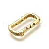 Brass Micro Pave Cubic Zirconia Spring Gate Rings KK-Z093-01G-2