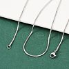 Tarnish Resistant 304 Stainless Steel Snake Chain Necklace Making STAS-P045-18P-3