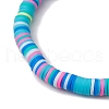 3Pcs 3 Colors Polymer Clay Disc Beaded Stretch Bracelet Sets BJEW-JB10440-02-5