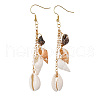 Natural Shell Dangle Earrings EJEW-TA00649-2