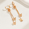Fashionable Casual Butterfly Tassel Stainless Steel Leverback Earrings PX9736-2
