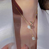 Alloy & Resin Flower Pendant Necklaces FS-WG2316F-02-1