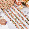 Polyester Flower Lace Ribbon OCOR-WH0070-77G-4