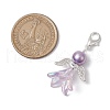 Angel Acrylic & Glass Pearl Pendant Decoration HJEW-JM02364-01-3