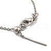 Stainless Steel Cable Chain Bracelets for Men Women BJEW-G736-11P-3