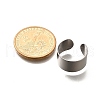 316 Surgical Stainless Steel Open Cuff Rings RJEW-F170-01P-03-3