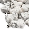 Natural Howlite Pendants G-B127-07P-01-1