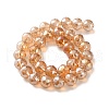 Transparent Electroplate Glass Beads Strands EGLA-N002-34D-F01-2