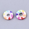 Rainbow Color Handmade Polymer Clay Beads Strands CLAY-R091-6mm-02-4