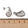 304 Stainless Steel Teardrop Stud Earrings for Women EJEW-S272-03P-5