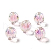 Two Tone UV Plating Rainbow Iridescent Acrylic Beads TACR-D010-05B-1