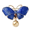 KC Gold Plated Alloy Brooches JEWB-L017-04KCG-02-1