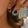 Vintage Copper Geometric C-shaped Earrings for Women Daily Party Wear DD7043-1