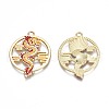 Rack Plating Alloy Enamel Pendants ENAM-N055-079-3