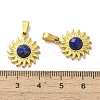 Natural Lapis Lazuli Faceted Sun Pendants STAS-P361-03G-01-3