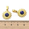 Natural Lapis Lazuli Faceted Sun Pendants STAS-P361-03G-01-3