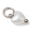 ABS Imitation Pearl Charms PALLOY-JF03222-01-3