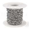 Tarnish Resistant Handmade 304 Stainless Steel Wave Link Chains CHS-G025-14P-3