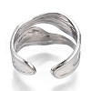 304 Stainless Steel Cuff Ring X-RJEW-N038-112P-4
