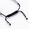 Adjustable 304 Stainless Steel Braided Beaded Bracelets BJEW-F340-09P-4