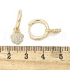 Brass Clear Cubic Zirconia Hoop Earrings EJEW-Q014-06G-3