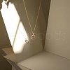 Sun Brass Micro Pave Clear Cubic Zirconia Pendant Necklaces FS-WG4FD1B-01-4