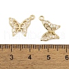 Brass Micro Pave Clear Cubic Zirconia Pendants KK-L212-01G-3