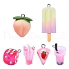 30Pcs 6 Styles Opaque Resin Pendants RESI-YW0001-67A-1