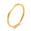 Ion Plating(IP) 304 Stainless Steel Simple Plain Band Finger Ring for Women Men RJEW-F152-05G-D-1