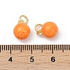 Brass Enamel Charms KK-U062-20G-3