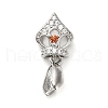 Brass Micro Pave Cubic Zirconia Pinch Bails KK-L229-068P-1