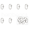 Unicraftale 6Pcs 304 Stainless Steel Screw Carabiner Lock Charms STAS-UN0060-18-1
