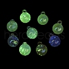UV Plating Luminous Rainbow Iridescent Acrylic Beads LACR-R001-16A-3