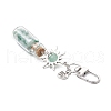Glass Wishing Bottle with Natural & Synthetic Gemstone Chips inside Pendant Decorations HJEW-JM03041-5