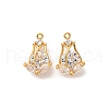 Brass Micro Pave Cubic Zirconia Pendants KK-K382-46G-1